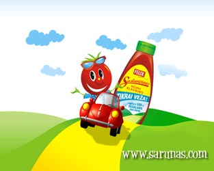 Suslavičiaus kečupas, animacinė reklama, www.sarunas.com